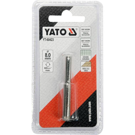 Wiertło  do Gresu   8mm  Yato